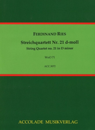 Streichquartett d-Moll WoO71 Partitur+Stimmen