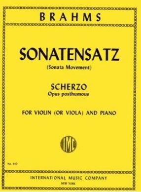 Sonatinensatz  and Scherzo op. post for violin (viola) and piano