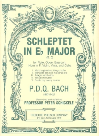 SCHLEPTET E-FLAT MAJOR FOR FLUTE, OBOE, BASSOON, HORN, VIOLA AND VIOLONCELLO,  SCORE AND PARTS
