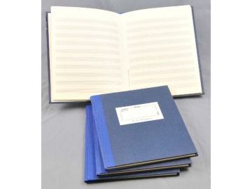 Notenschreibbuch handgebunden Marsch hoch 10 Systeme