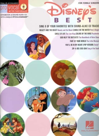 Disney's Best (+audio access) for female singers/guitar songbook
