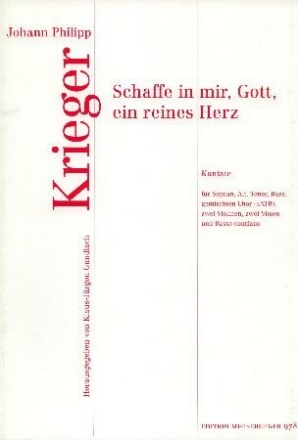Schaffe in mir Gott ein reines Herz f�r Soli, gem Chor, 2 Violinen, 2 Violen und Bc Partitur und Instrumentalstimmen
