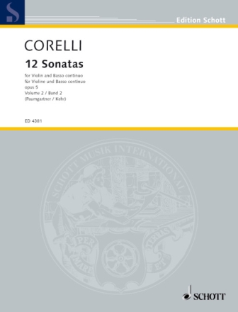 12 Sonaten op.5 Band 2 (Nr.7-12 ) f�r Violine und Bc (Violoncello ad lib.)