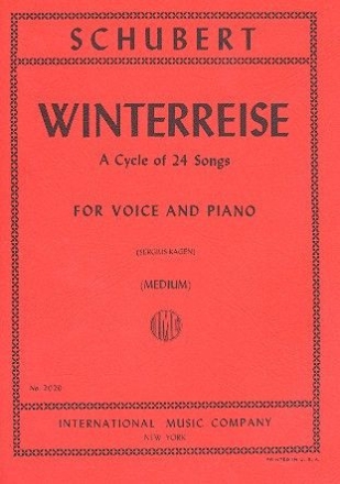 Winterreise op.89 D911 for medium voice and piano