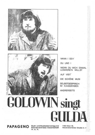 Golowin singt Gulda f�r Gesang, Klavier, Bass und Drums Partitur