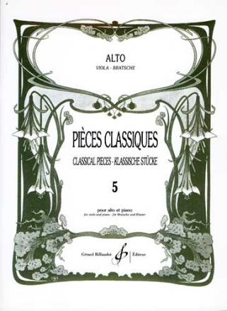 Pieces classiques vol.5 pour alto et piano Laine, Fr., arr.
