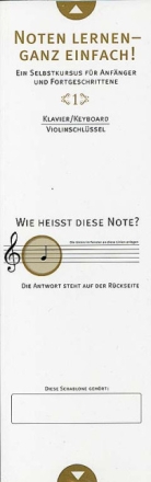 Noten lernen - ganz einfach! Schablone Violinschl�ssel