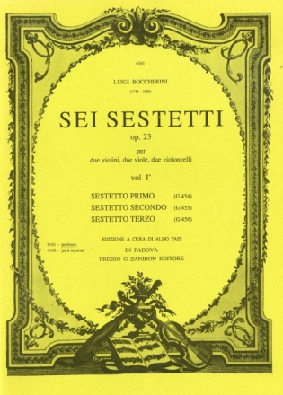 6 Sextette op.23 Band 1 (Nr.1-3) Partitur