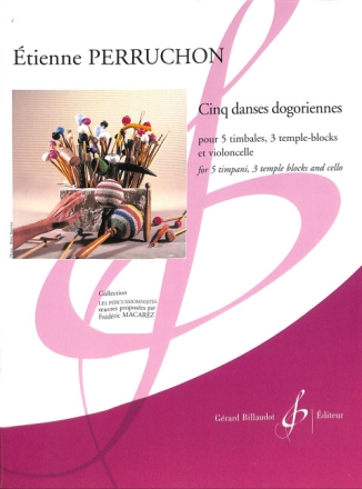 5 danses dogoriennes pour 5 timbales (et 3 temple blocks) et violoncelle, 2partitions