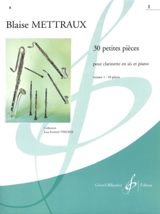 30 petites pieces pour clarinette en sib et piano Verdier, Jean-Fr., ed