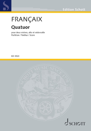 Quartett f�r Streichquartett Studienpartitur