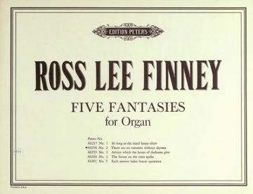 There are no summits without abysses Fantasie Nr.2 f�r Orgel