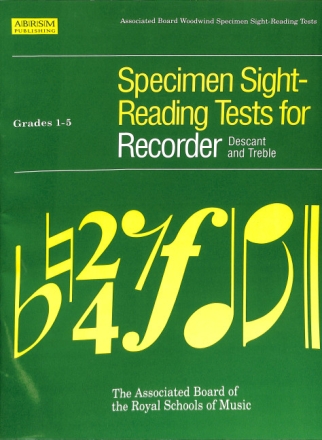 Specimen sight-reading tests for recorder (S/A)