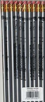 Pencil flute silver   set of 10