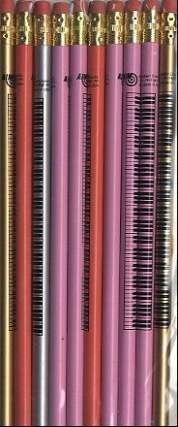 Pencil keyboard sorted by color   set of 10