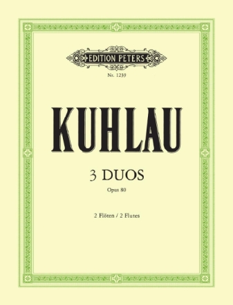 Duos op.80: f�r 2 Fl�ten Spielpartitur