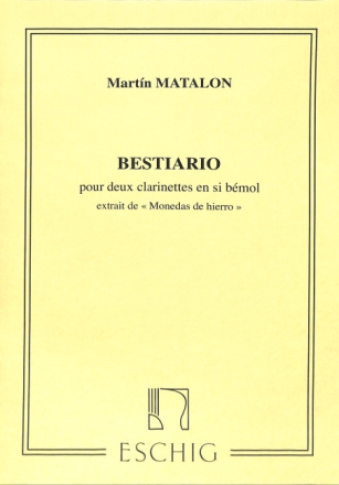 Bestiario f�r 2 Klarinetten Spielpartitur aus Monedas de hierro