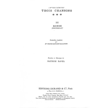 Ronde f�r gem Chor a cappella (en/frz) aus 3 Chansons