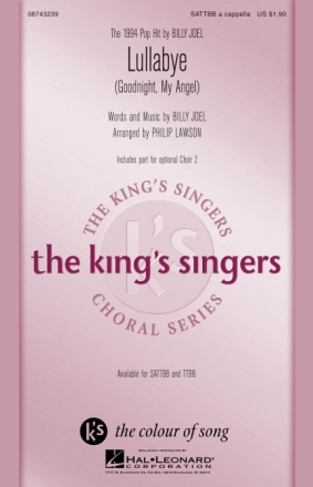 Lullabye for mixed chorus a cappella choral score