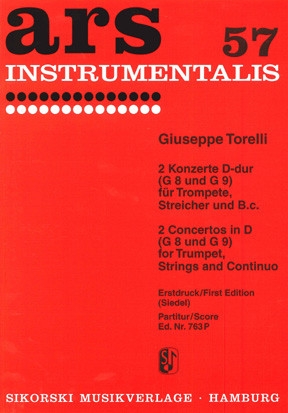 2 Konzerte D-Dur G8 und G9 f�r Trompete, Streicher und Bc Partitur
