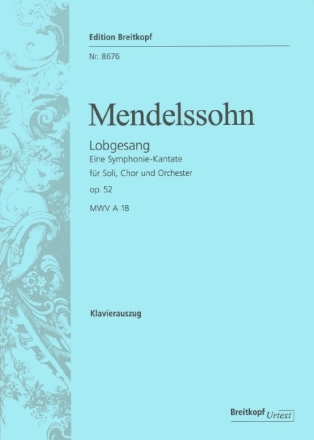 Sinfonie Nr.2 op.52 f�r Soli, Chor und Orchester Klavierauszug (dt)