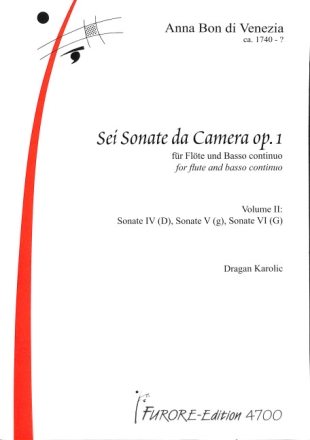 Sei Sonate da Camera op.1 f�r Fl�te und Bc