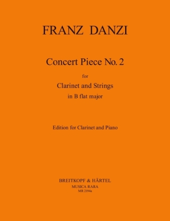Concert Piece no.2 in g Minor for clarinet and string quartet for clarinet and piano