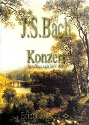 Konzert BWV1041 f�r 4 Fl�ten Partitur und Stimmen