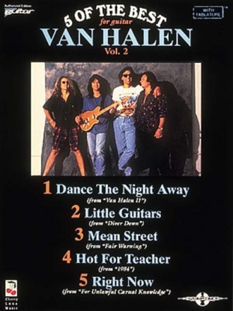 Van Halen: 5 of the best volume 2 FOR VOICE/GUITAR/TABLATURE songbook