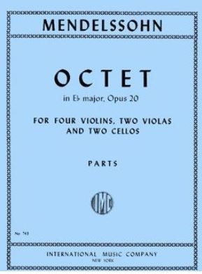 Octet e flat major op.20 for 4 violins, 2 violas, 2 cellos parts