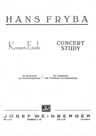 Konzert-Et�de f�r Kontrabass und Klavier