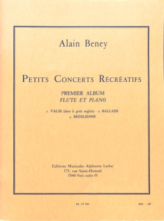 PETITS CONCERTS RECREATIFS 1ER ALBUM POUR FLUTE ET PIANO
