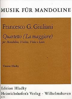 Quartetto la maggiore per �Satz in Bearbeitung.� 4 Stimmen