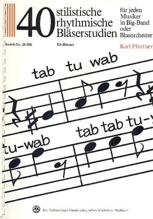 40 stilistische rhythmische Bl�serstudien f�r Horn in Es