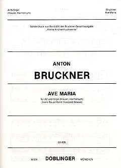 AVE MARIA FUER ALT UND ORGEL (KLAVIER, HARMONIUM) BAUERNFEIND, HANS, ED