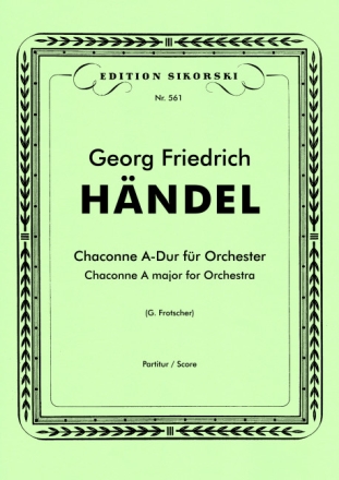 Chaconne A-Dur f�r Orchester Partitur