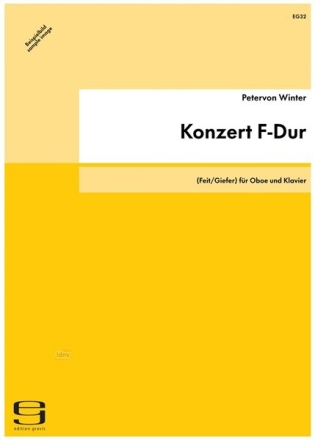 CONCERTO F-DUR FUER OBOE UND ORCHE- STER AUSGABE F. OBOE UND KLAVIER FEIT, PIERRE W., ED.