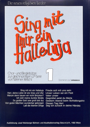 Sing mit mir ein Halleluja Band 1 f�r gem Chor und Instrumente Chorpartitur