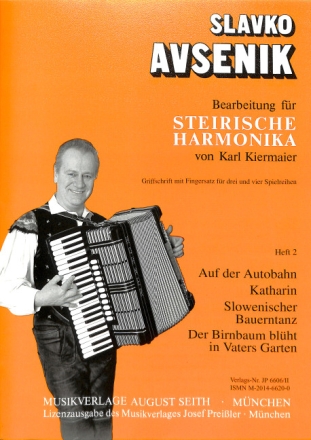 Slavko Avsenik Band 2 Album f�r steirische Handharmonika mit Griffschrift und Fingersatz