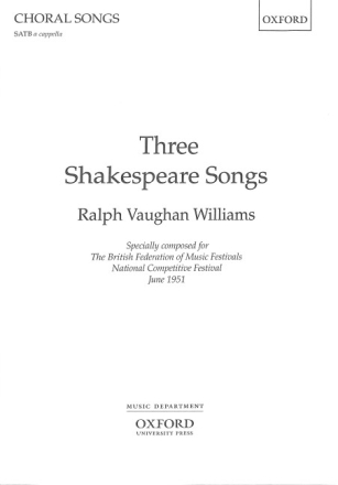 3 Shakespeare Songs for unaccompanied mixed voices score (en)