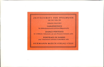 Tanzportr�ts f�r 3 Blockfl�ten (SAT) und kleines Schlagwerk ad lib. Partitur