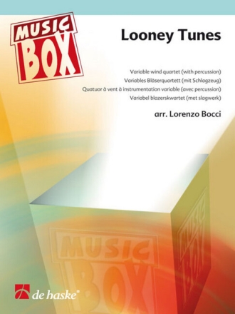 Looney Tunes f�r 4 Bl�ser (variable Besetzung), Schlagzeug ad lib Partitur und Stimmen