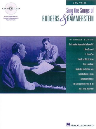 SING THE SONGS OF ROGER HAMMERSTEIN (+CD): 10 GREAT SONGS FOR LOW VOICE and piano