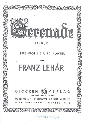 Serenade A-Dur f�r Violine und Klavier