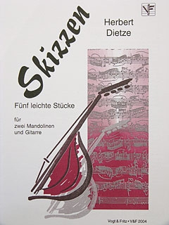 Skizzen - F�nf leichte St�cke f�r 2 Mandolinen und Gitarre Partitur