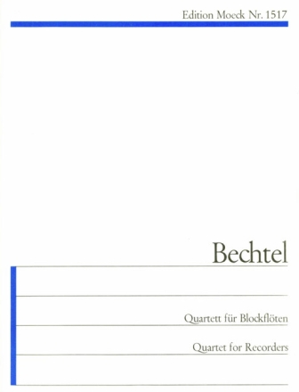 Quartett f�r 4 Blockfl�ten (SATB) Partitur (Kleinformat) und Stimmen