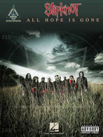 Slipknot: All Hope is gone songbook vocal/guitar/tab recorded guitar versions