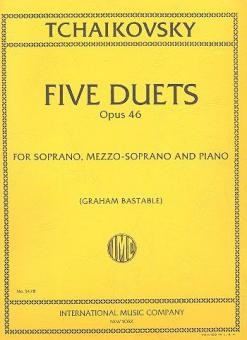 5 Duets op.46 for soprano, mezzosoprano and piano (en/rus)