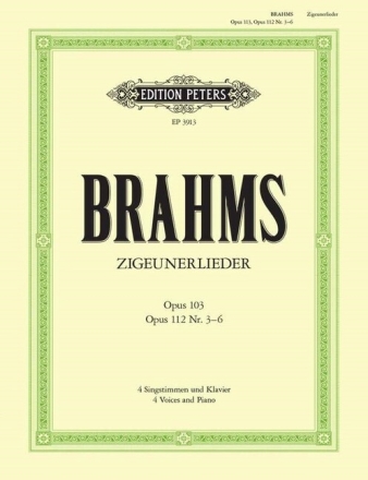 Zigeunerlieder op.103 f�r Gesang (hoch) und Klavier (en/dt)
