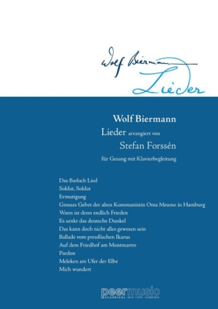 Lieder Band 1 f�r Gesang mit Klavierbegleitung